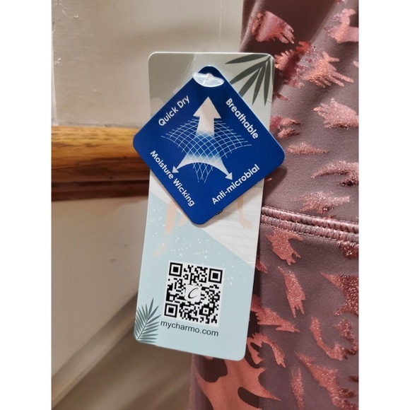 My Charmo Womens Pink Nylon Casual Elastic Waist Activewear Leggings Size XL - Picture 8 of 13